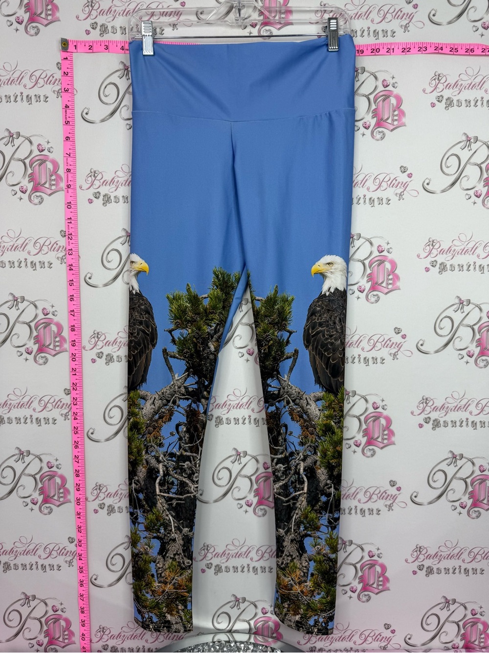 Leggings Blue Eagle Print High-Waist Leggings Canada 🇨🇦